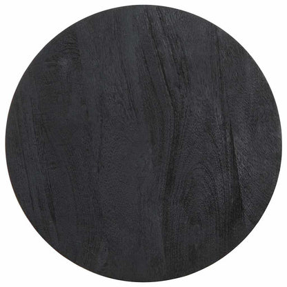 Sidobord Svart Ø40x40 cm massivt Trä mango
