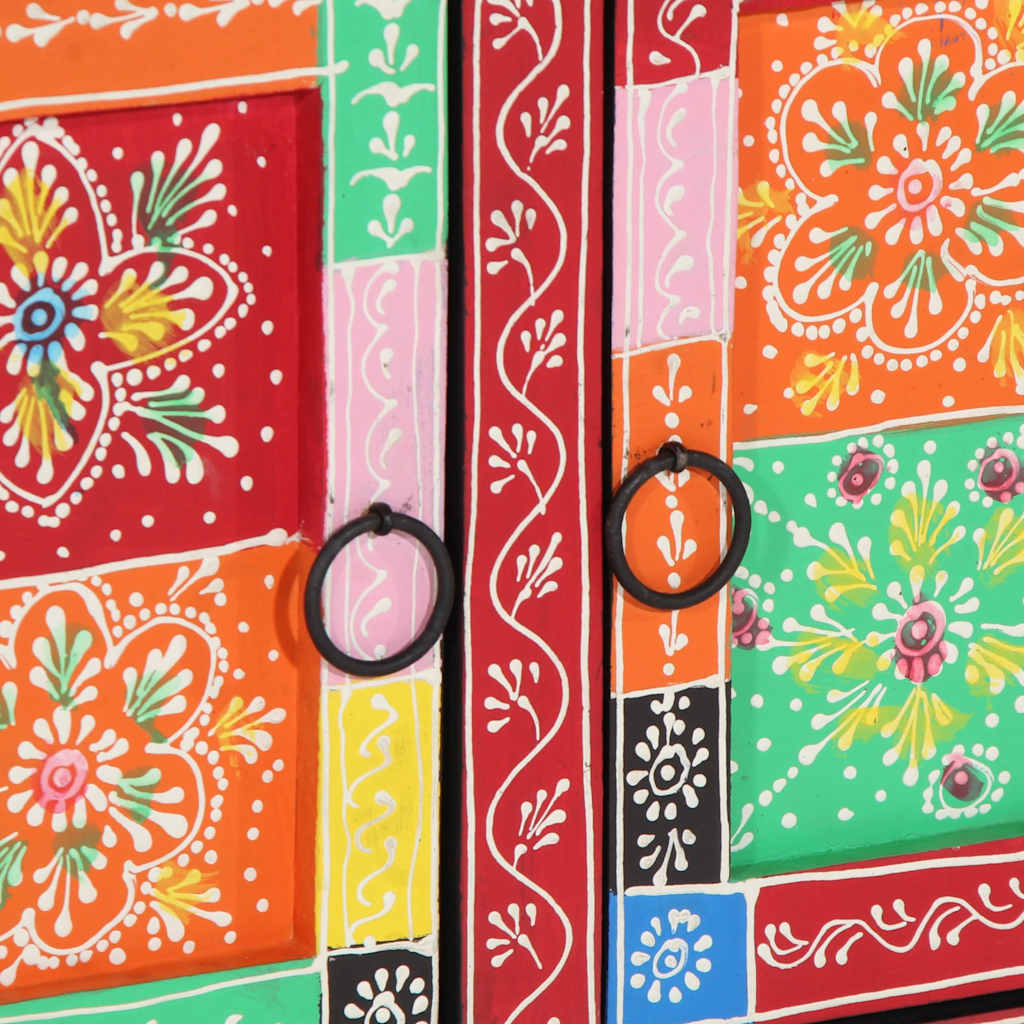 Soffbord Trä flerfärgat 90x50x40 cm massivt Trä mango