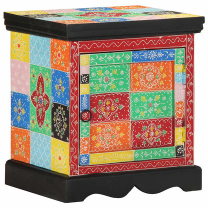 Sängbord flerfärgat 40x35x45 cm massivt trä mango
