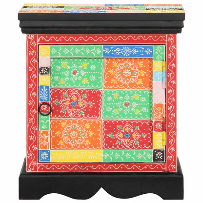 Sängbord flerfärgat 40x35x45 cm massivt trä mango