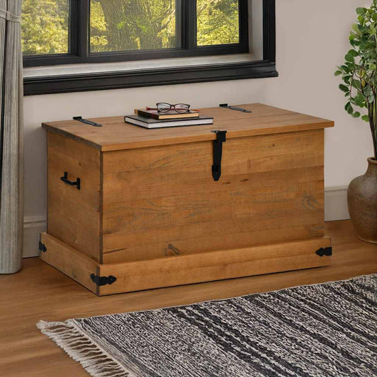 Förvaringskista HALDEN 91x48x47 cm massiv Trä furu