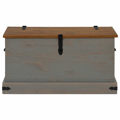 Förvaringskista HALDEN Grå 91x48x47 cm massiv Trä furu