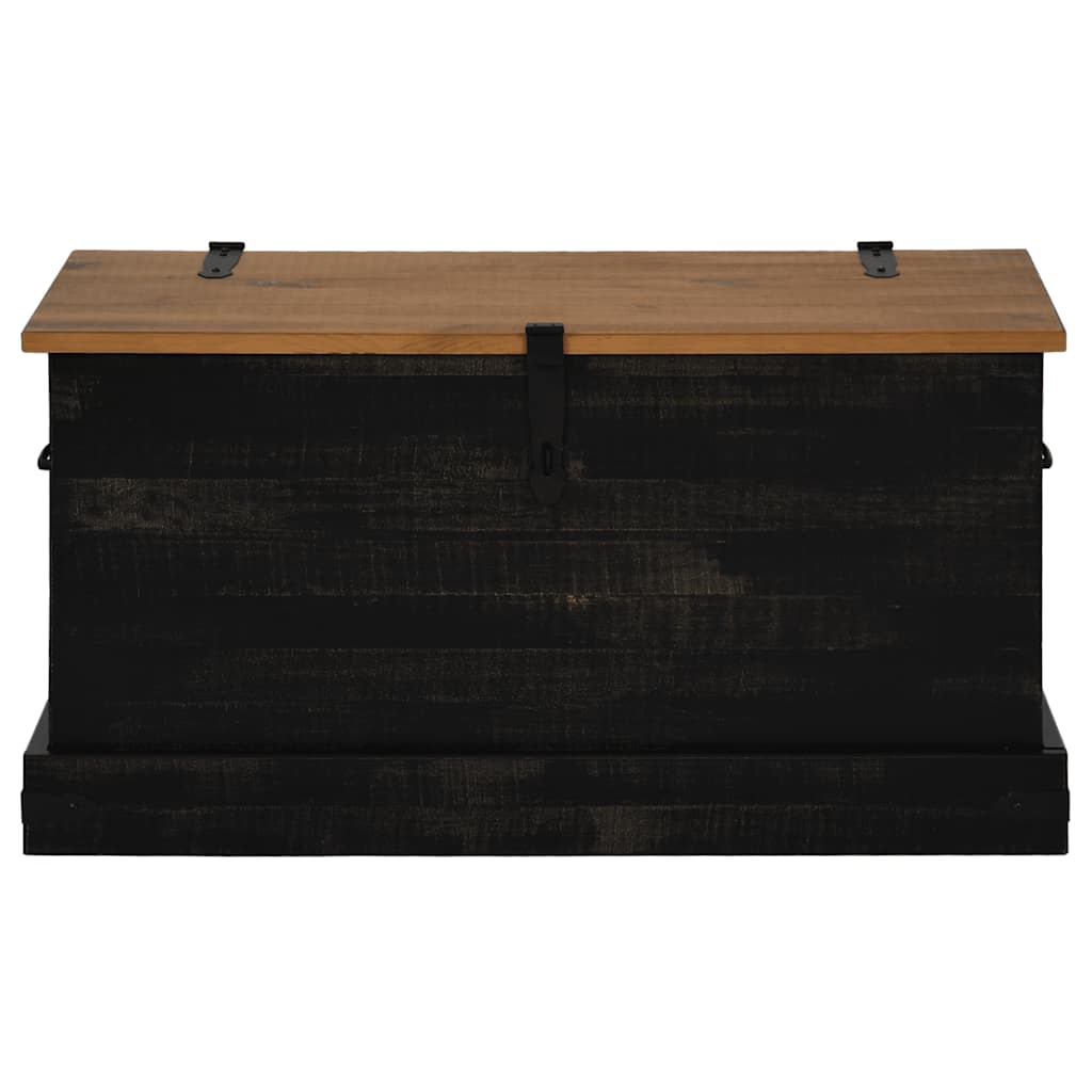 Förvaringskista HALDEN Svart 91x48x47 cm massiv Trä furu