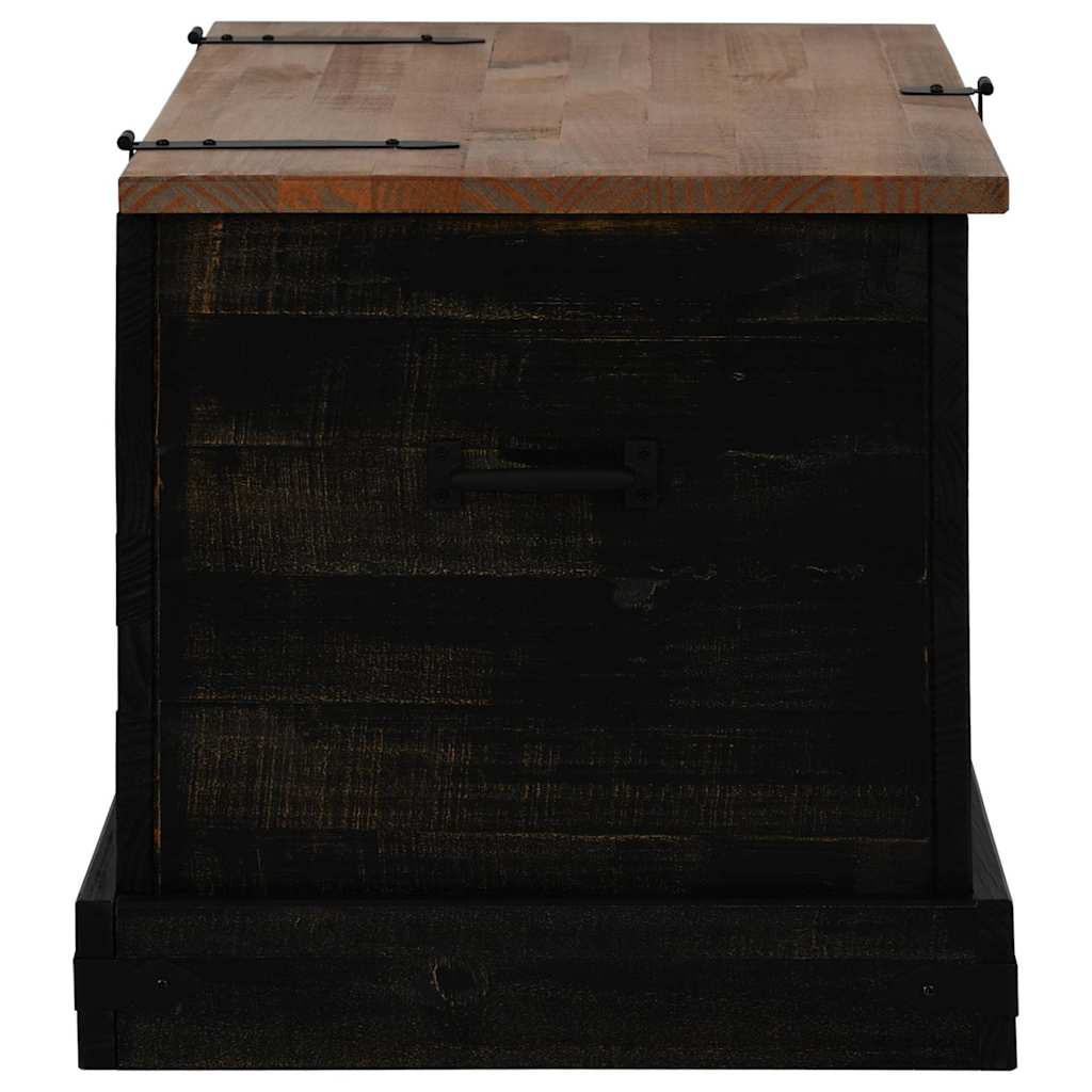 Förvaringskista HALDEN Svart 91x48x47 cm massiv Trä furu