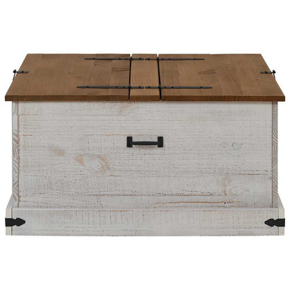 Förvaringskista HALDEN Vit 91x91x47 cm massiv Trä furu