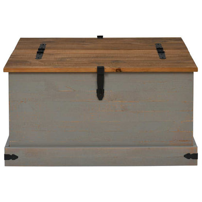 Förvaringskista HALDEN Grå 91x91x47 cm massiv Trä furu