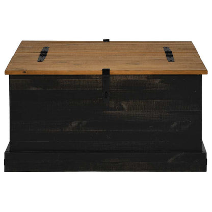 Förvaringskista HALDEN Svart 91x91x47 cm massiv Trä furu