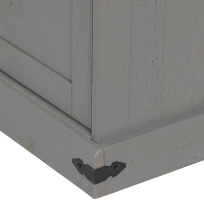 TV-Möbel Grå TV-Bänk HALDEN 2 skjutdörrar 150x40x60 cm massivt trä