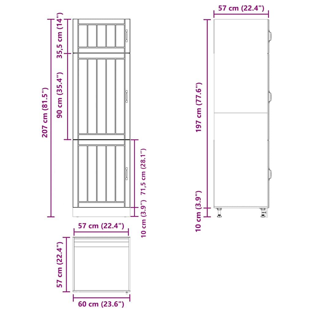 Köksinredning Köksskåp Lucca Betonggrå