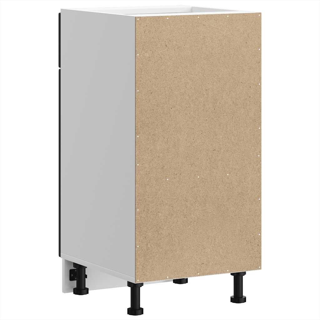 Basskåp för kök Porto svart konstruerat trä