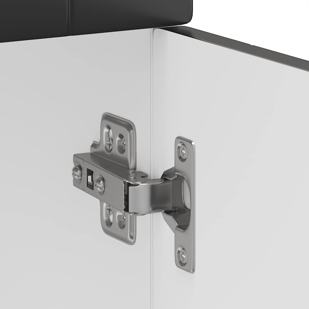 Basskåp för kök Porto svart konstruerat trä