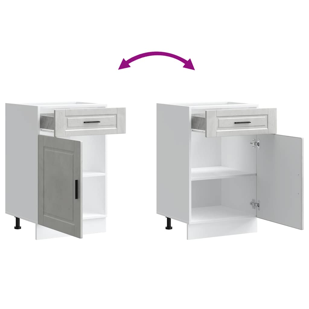 Köksinredning Underskåp Porto Betonggrå