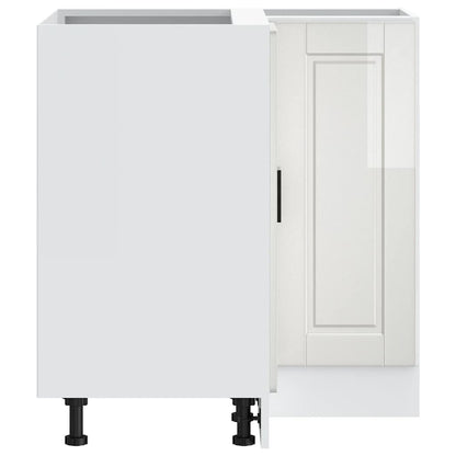 Köksinredning Underskåp Hörnbänkskåp "Porto" Högglans Vitkonstruerat trä