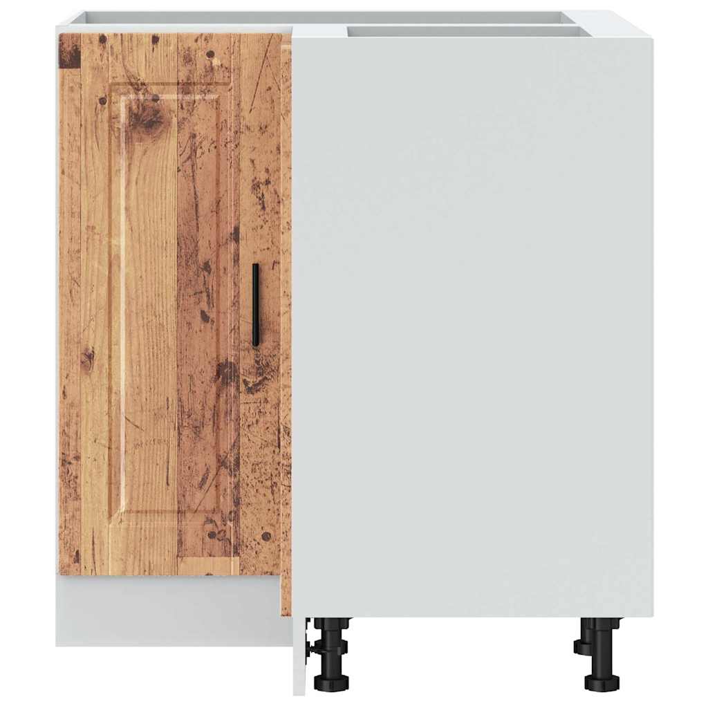 Köksinredning Underskåp Hörnbänkskåp "Porto" Åldrat Trä