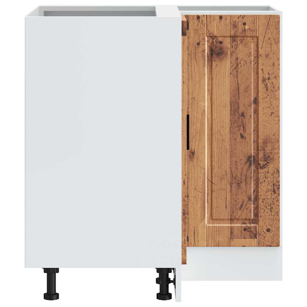 Köksinredning Underskåp Hörnbänkskåp "Porto" Åldrat Trä