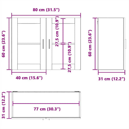 Köksinredning Överskåp glasdörr Porto Rökfärgad ek