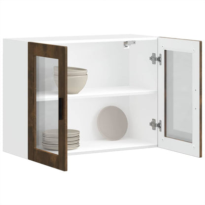 Köksinredning Överskåp glasdörr Porto Rökfärgad ek