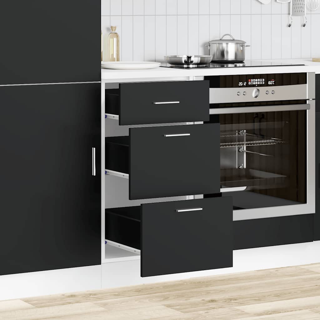 Köksinredning Underskåp Bänkskåp “Lyon” Svart 40x46x81,5 cm