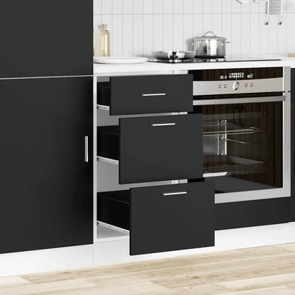 Köksinredning Underskåp Bänkskåp “Lyon” Svart 40x46x81,5 cm