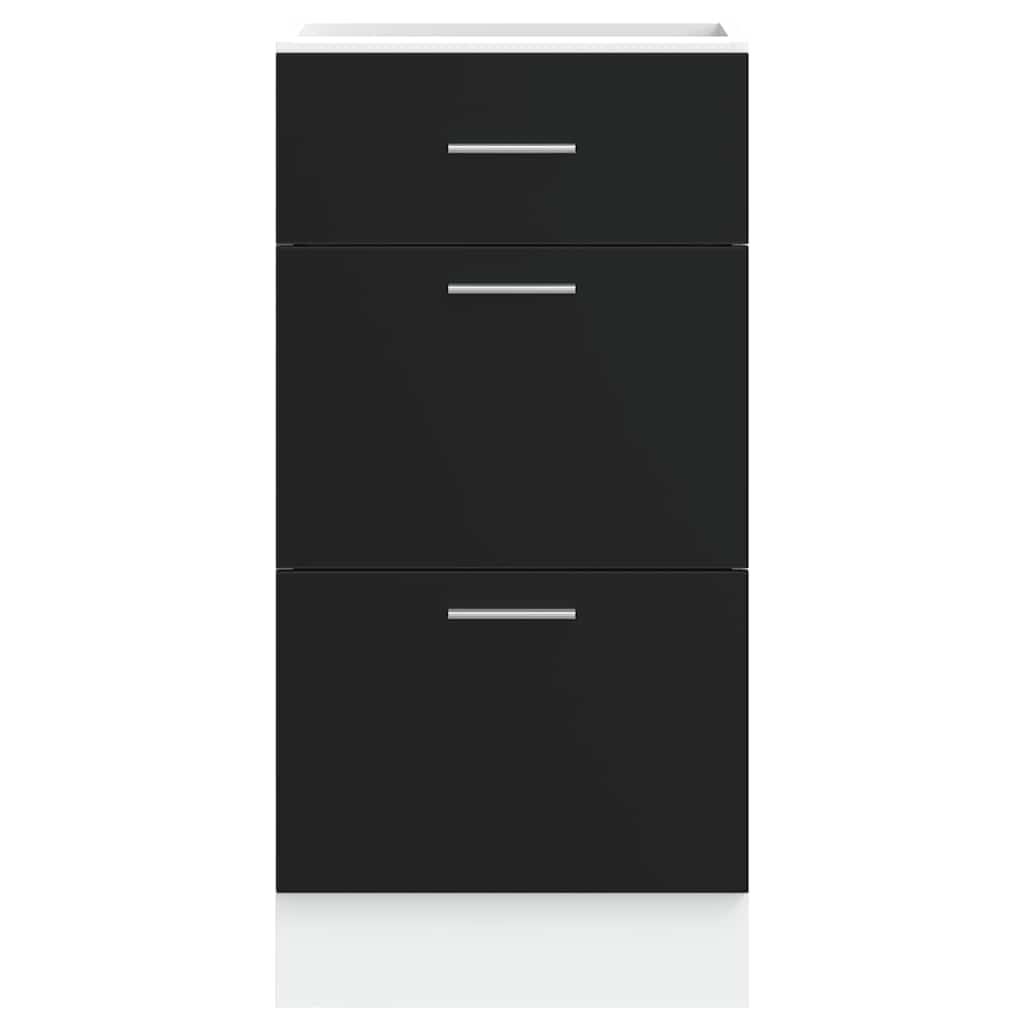Köksinredning Underskåp Bänkskåp “Lyon” Svart 40x46x81,5 cm