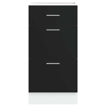 Köksinredning Underskåp Bänkskåp “Lyon” Svart 40x46x81,5 cm