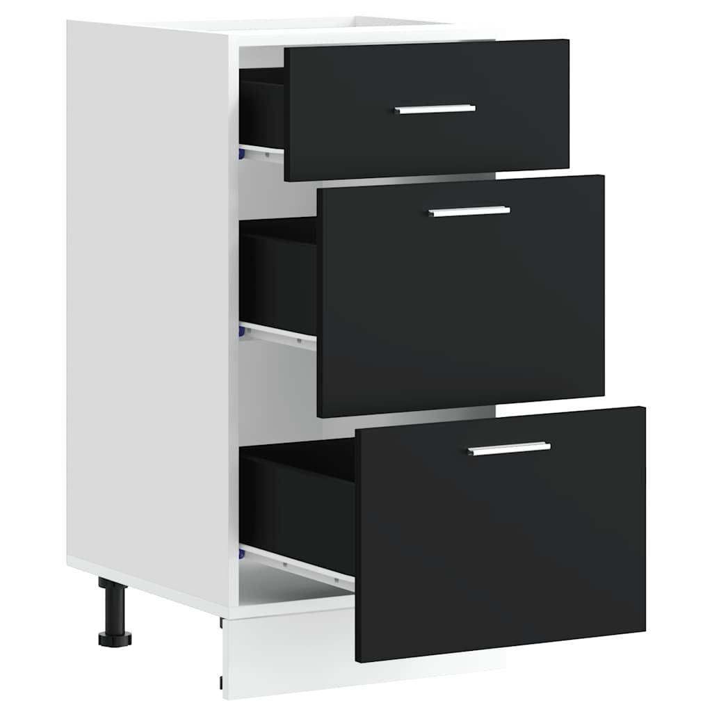 Köksinredning Underskåp Bänkskåp “Lyon” Svart 40x46x81,5 cm