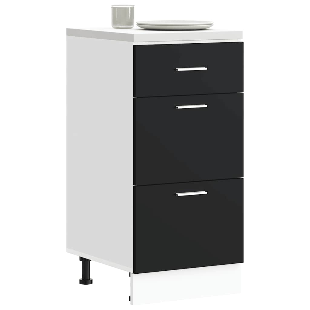 Köksinredning Underskåp Bänkskåp “Lyon” Svart 40x46x81,5 cm