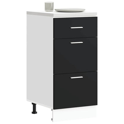 Köksinredning Underskåp Bänkskåp “Lyon” Svart 40x46x81,5 cm