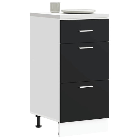 Köksinredning Underskåp Bänkskåp “Lyon” Svart 40x46x81,5 cm