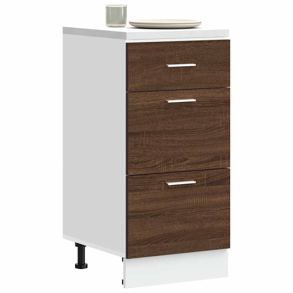 Köksinredning Underskåp Bänkskåp “Lyon” Brun Ek 40x46x81,5 cm