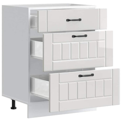Köksinredning Underskåp Lucca Högglans Vit
