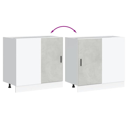 Köksinredning Underskåp med diskbänk “Lyon” Betonggrå