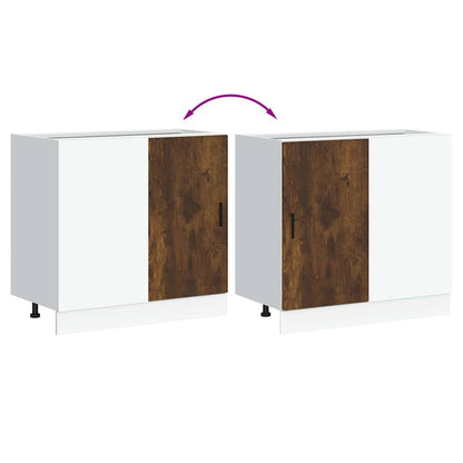 Köksinredning Underskåp med diskbänk “Lyon” Rökfärgad ek