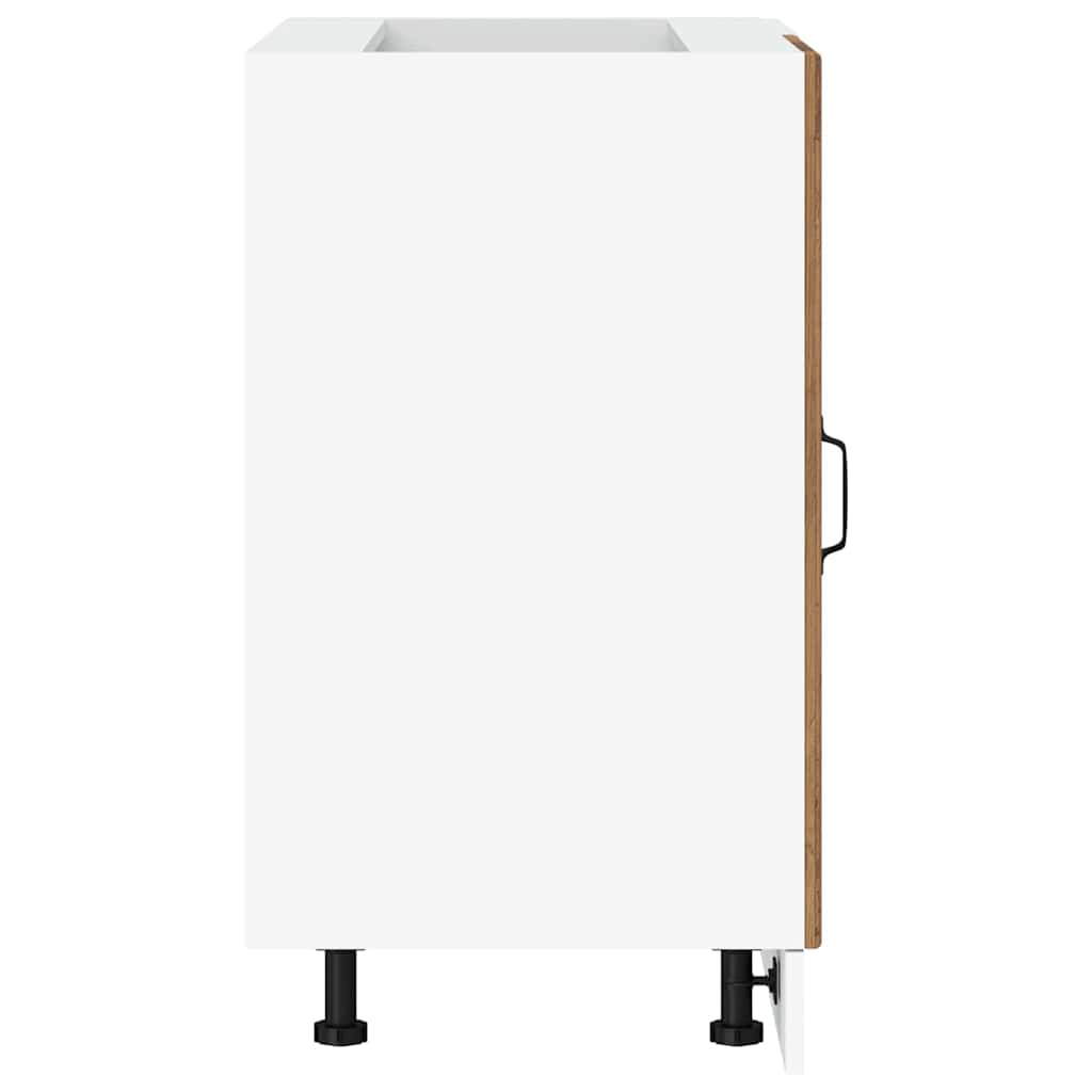 Köksinredning Underskåp med diskbänk “Lyon” Åldrat Trä