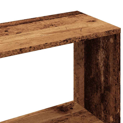 Bokhylla Åldrat Trä 80x24x192 cm