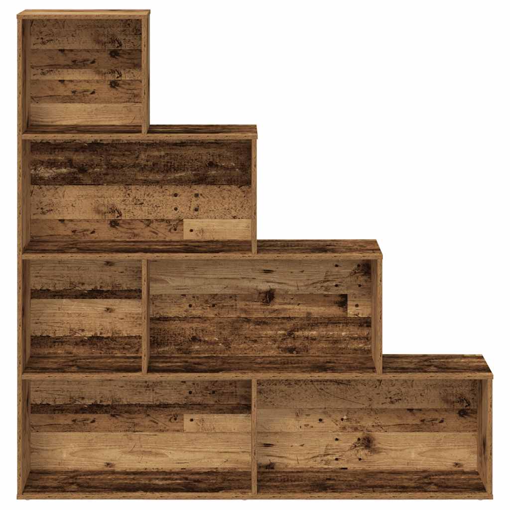 Bokhylla Åldrat Trä 157x24x160 cm