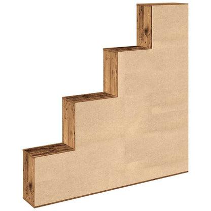 Bokhylla Åldrat Trä 157x24x160 cm