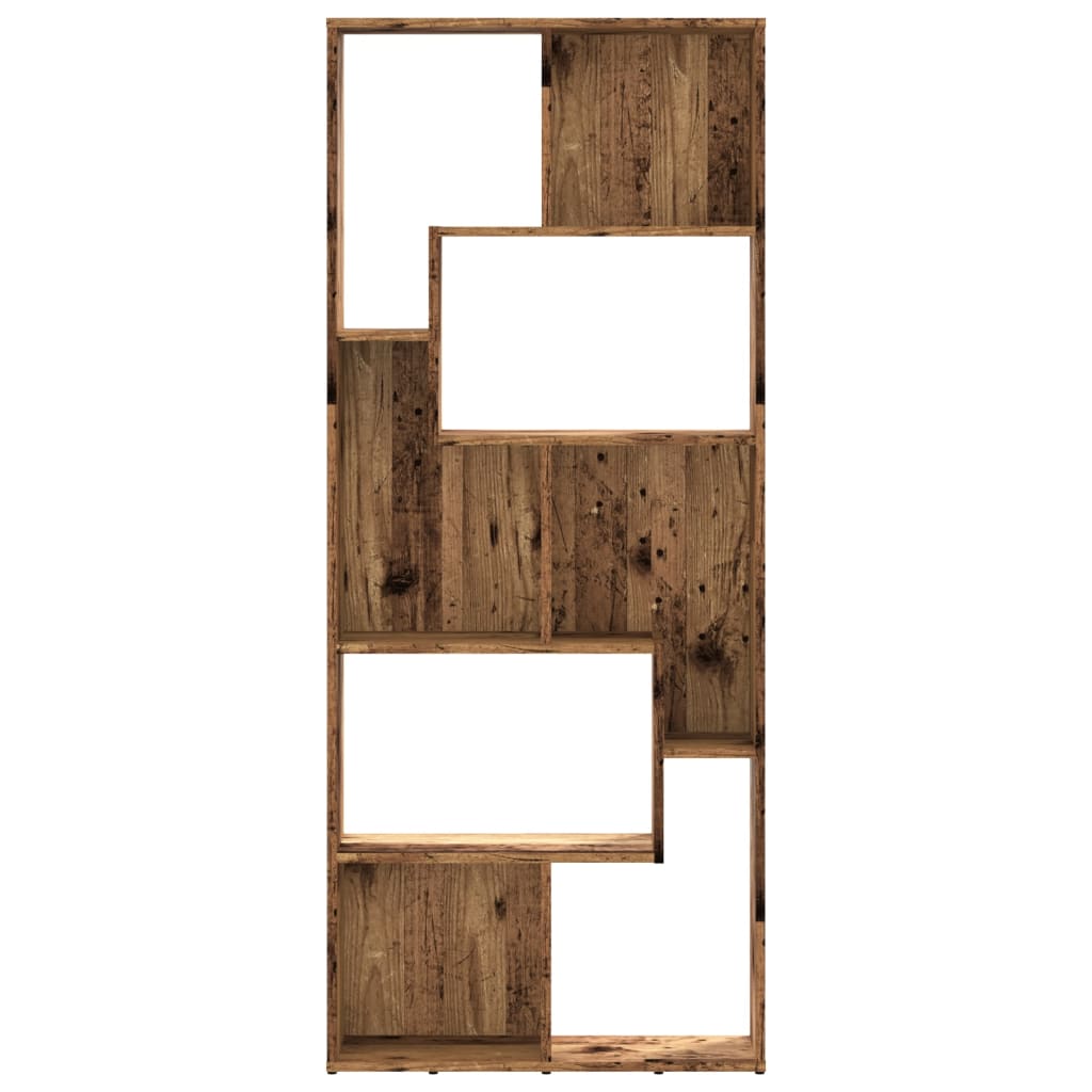 Bokhylla Åldrat Trä 67x24x161 cm