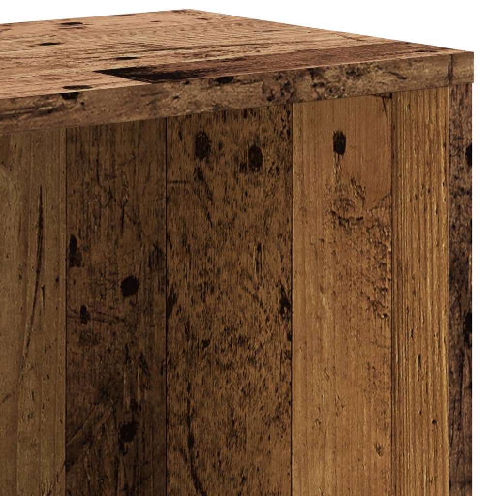 Bokhylla Åldrat Trä 67x24x161 cm