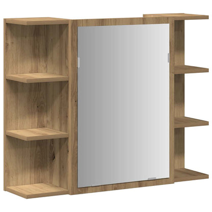 Badrumsspegel Spegelskåp Ek 80x20,5x64 cm