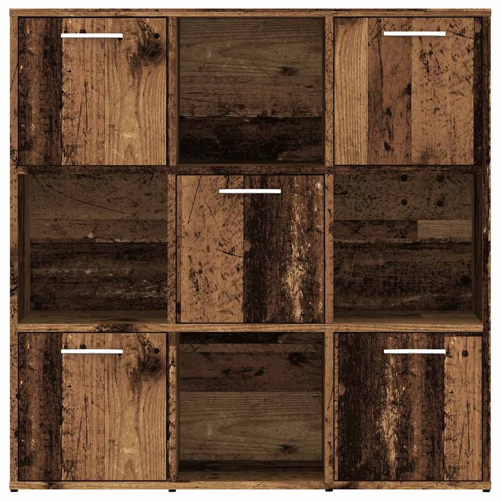 Bokhylla Åldrat Trä 90x28x90 cm