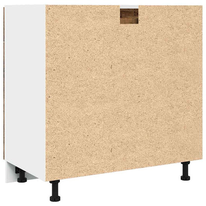 Köksinredning Underskåp Bänkskåp med låda “Lyon” Åldrat Trä 80x46x81,5 cm