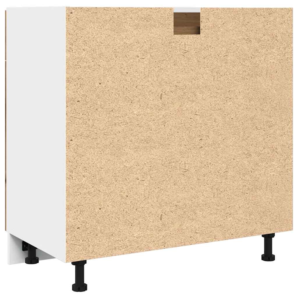 Köksinredning Underskåp Bänkskåp med låda “Lyon” Artisan Ek 80x46x81,5 cm