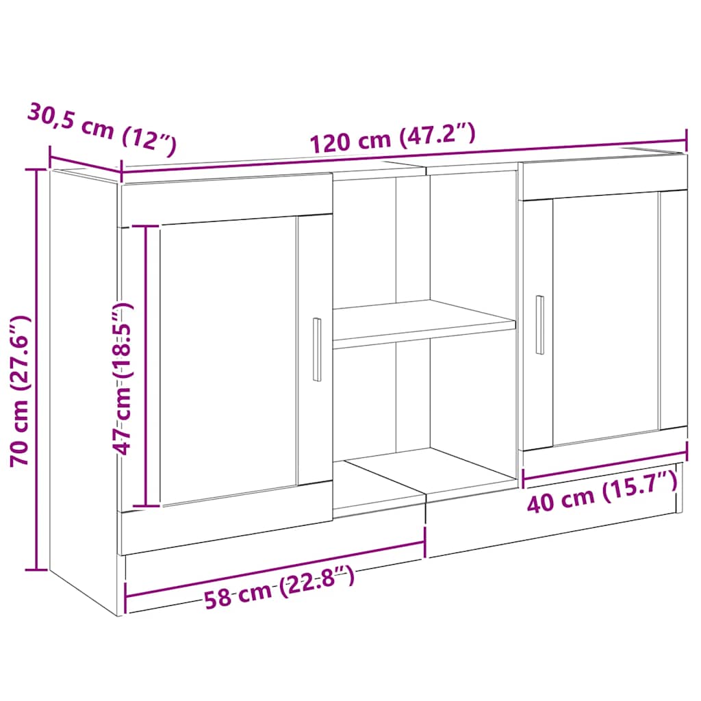 Skänk Artisan Ek 120x30,5x70 cm