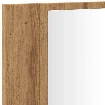 Badrumsspegel Spegelskåp LED Artisan Ek 90x12x45 cm