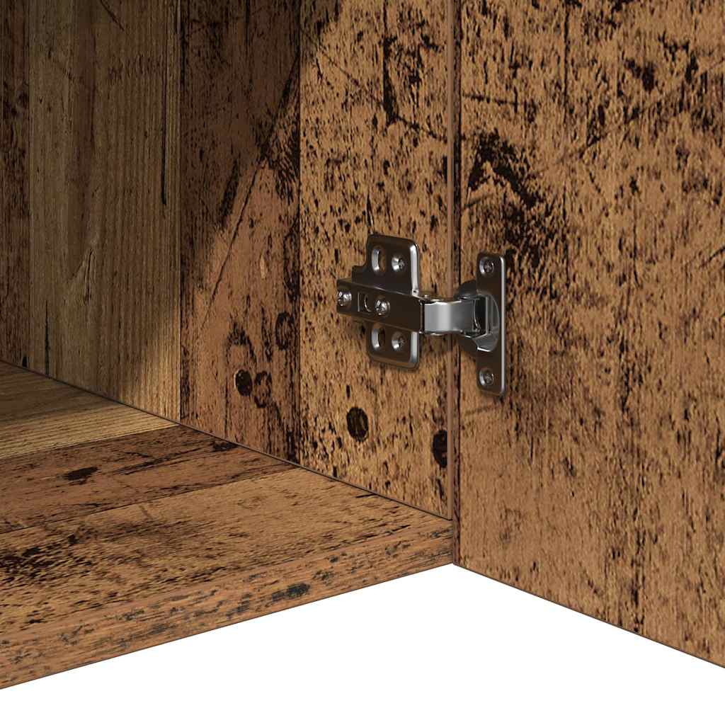 Skänk Åldrat Trä LED 115,5x30x75 cm