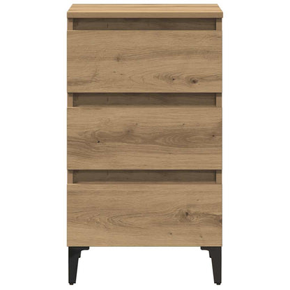 Sängbord Nattduksbord Artisan Ek med metallben 40x35x69 cm
