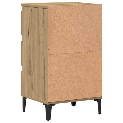 Sängbord Nattduksbord Artisan Ek med metallben 40x35x69 cm