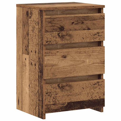 Sängbord 2 st åldrat trä 40x35x62,5 cm konstruerat trä