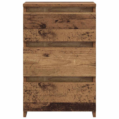 Sängbord 2 st åldrat trä 40x35x62,5 cm konstruerat trä